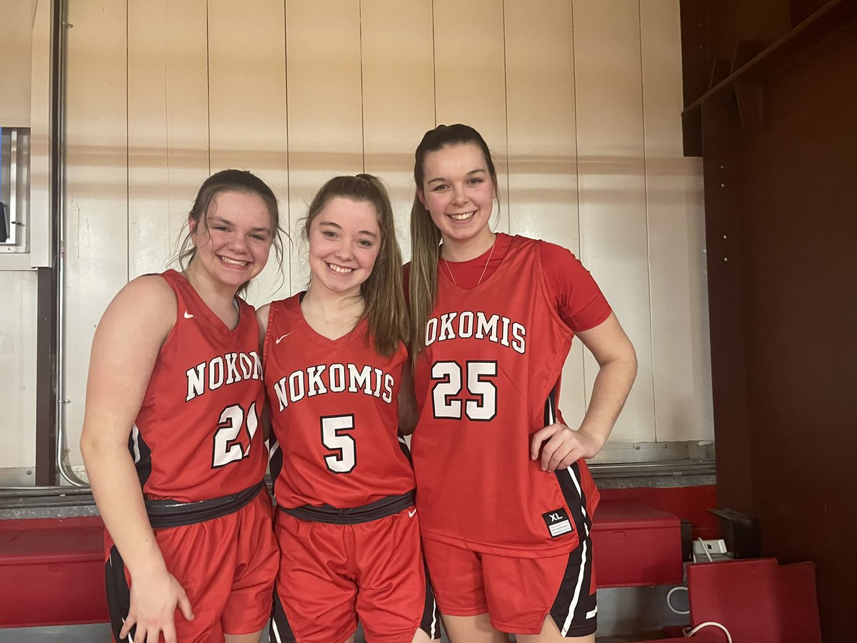 NokogirlsBB's tweet photo. @rebeeccaahill @NatalieEng5 and @SabolAudrey did a great job representing the Lady Redskins in the Sectional 3-point contest!! Congrats to Natalie who made 9 to advance to the State Finals for the second time in a row!!  She will shoot at Redbird Arena on Sat. 3/5 at 8:45 am https://t.co/Lw8zeDFRyO