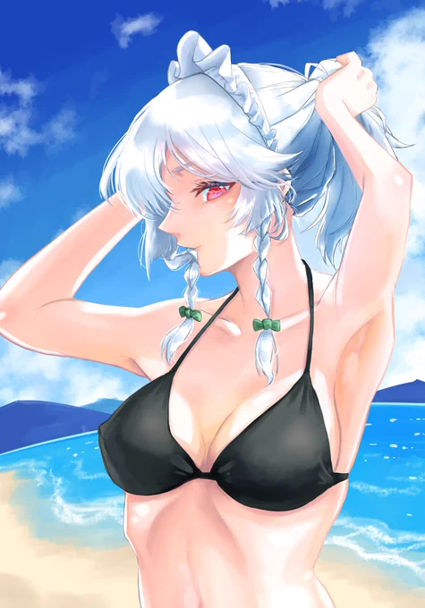 #東方 #十六夜咲夜 #くそ寒いので水着絵を貼る 