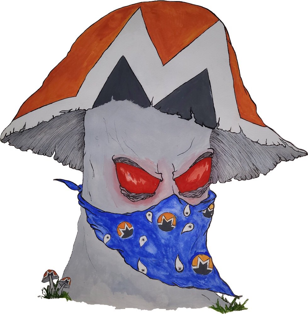 Hello from the Fungi’s On The Block. We want to let you know we have a cleaner style for the original three and we will have painted backgrounds from now on as well thanks for your support. Just scope the doge fungi. Remember Buy The Ticket Take The Ride-Hunter S. Thompson. #NFT