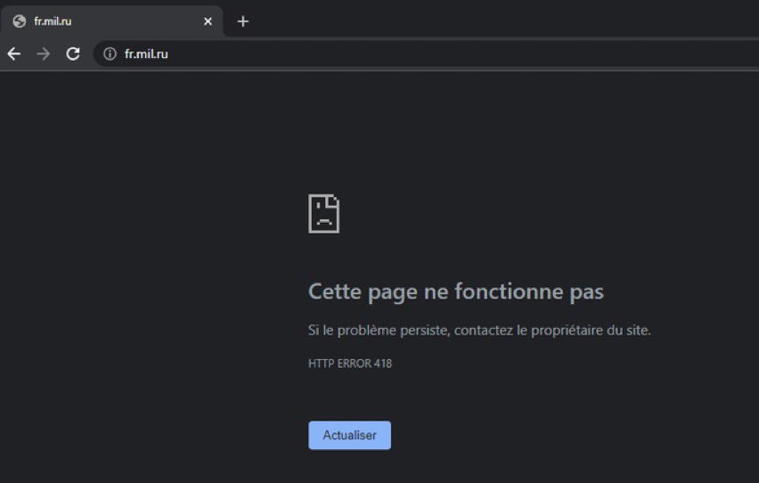 KadDawn's tweet photo. Le site du ministère de la défense #russe est DOWN ! 
#Anonymous #Ukraine 
putain ces crack https://t.co/f9utBWC0Tf