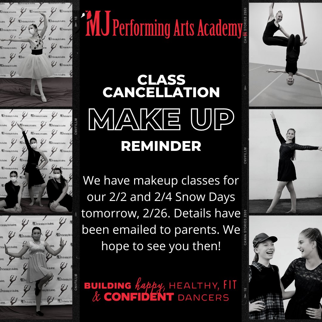 MJPAA_Dance's tweet photo. If you haven't, please don't forget to enroll for your snow day, make up class tomorrow!

#mjpaa #mjpaadance #adultdropin  #webstergroves #dance #happy #healthy #fit #confident #dancers https://t.co/lvHBMZD8MK