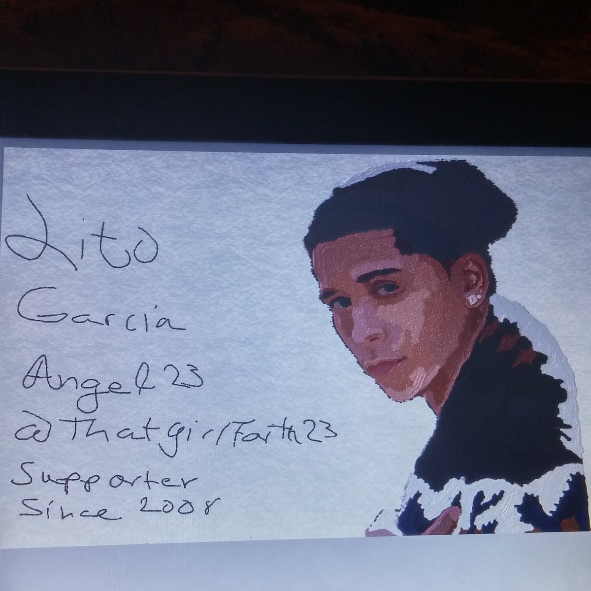 A little throwback to a painting I did of <a href="/LitoGarciaHP/">Lito Garcia</a> 🙂 14 years listening to your music 🙌