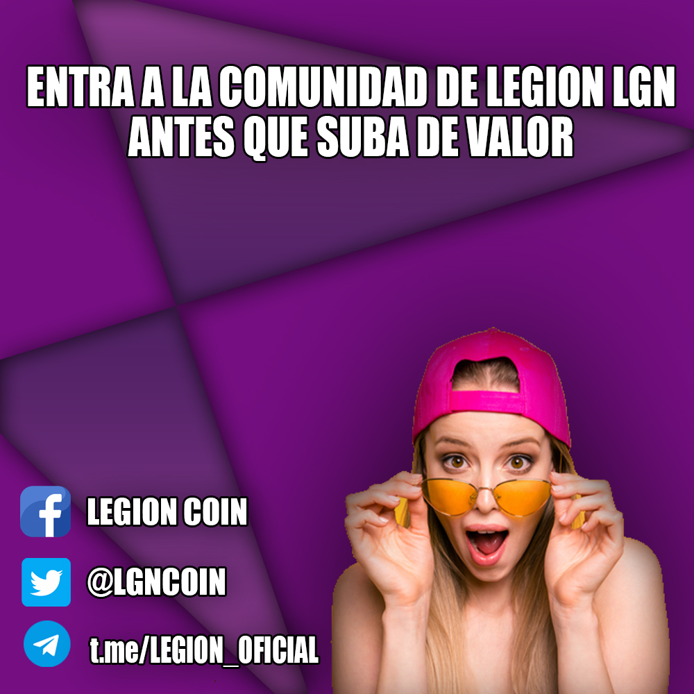 LGNCOIN's tweet photo. LEGION ARMY proyecto en desarrollo reuniendo gente para el grupo de Telegram
BUY:https://t.co/1jPB19PSo5...
sitio web: https://t.co/7aemI0RPXJ
https://t.co/p4GhVWKCwG https://t.co/kE5HpfNrNB