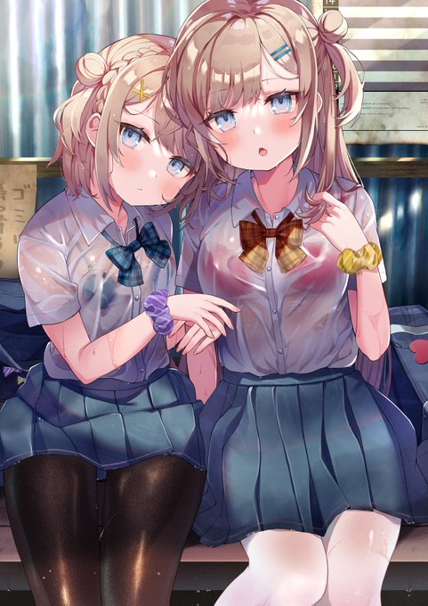 雨あがり、バス停にて 