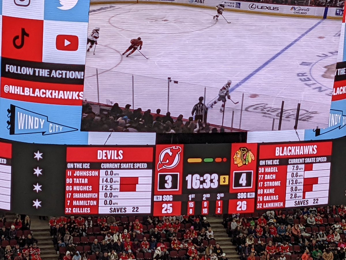 В НХЛ на куб стало выводить текущую скорость игроков, находящихся на льду.