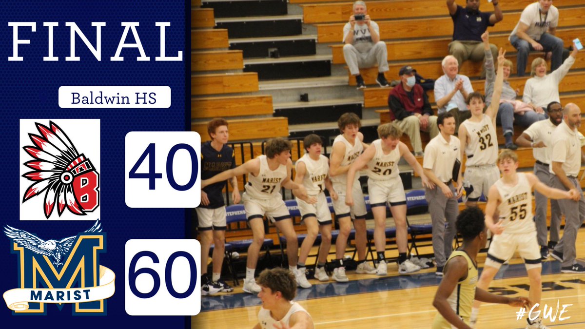 A GREAT defensive effort and a balanced effort offensively throughout was the story to a convincing TEAM win on the road! Headed back home for the Elite 8! 🏀🦅 

Stats: 

<a href="/GaynesJesse/">Jesse Gaynes</a> - 16pts
Quinn Damm - 13pts 
<a href="/HarpringLuke/">Luke Harpring</a> - 9pts 
<a href="/amclaughlin_23/">Andrew McLaughlin</a> - 8pts 

#Effort
#Attitude
