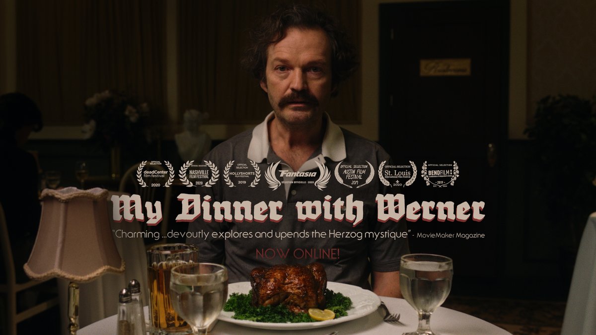 "Charming ...devoutly explores and upends the Herzog mystique" - <a href="/MovieMakerMag/">MovieMaker Magazine</a>

Weekend plans? Watch MY DINNER WITH WERNER here: vimeo.com/668742969
-
#MyDinnerWithWerner
#WernerHerzog #KlausKinski
#MovieMakerMagazine
#ShortFilm