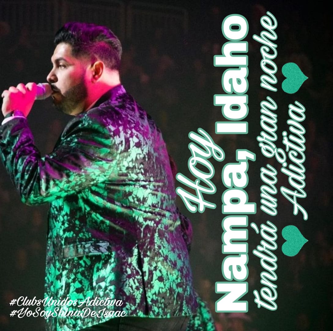 garatelua's tweet photo. ✨Hoy Viernes 25 de Febrero 2022✨
Se presenta @adictivaoficial  #MásAdictivosQueNunca en Nampa, Idaho 💚🎙🎼 Será una gran #NocheAdictiva #YoSoyShinaDeIsaac #LSDI #SiTeMirara  ✨ #ClubsUnidosAdictiva ✨
#admiramosavariosmúsicosperosolounoserobónuestrocorazón Isaac @promo_vero https://t.co/mD88i5v4xy