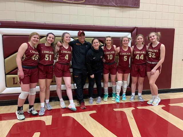 Girls win against Burnsville! Five awesome seniors to recognize plus senior, Ally Schultz, hits 1,000 points tonight! Great energy in the gym!! #StrongerTogether