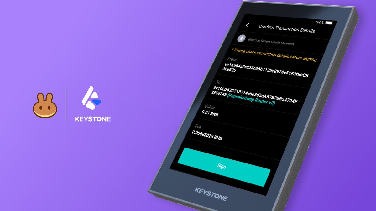 🎉📱 Congratulations to the following winners! • @zarko741 • @EsosPanas •  @EdSteinik You have each won a Keystone Pro. Which now has #PancakeSwap  contracts ABI supports.