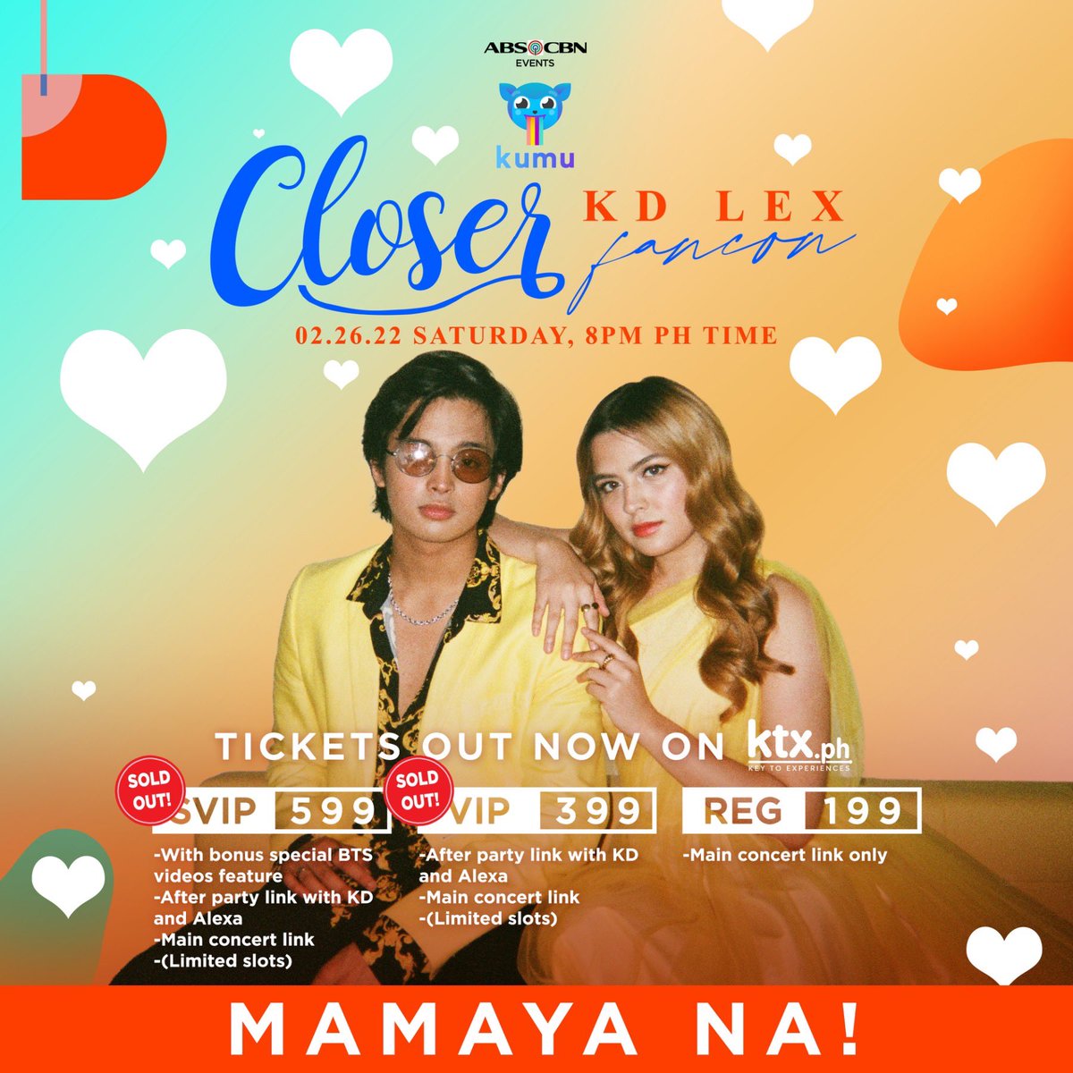 ericjohnsalut's tweet photo. Today is the day you'll get CLOSER with KD and Alexa! 🤍

CLOSER KDLex FanCon happens tonight!

8PM only on KTX!

And use our official hashtag
#CLOSERKDLexFancon https://t.co/iFWGSuLchi