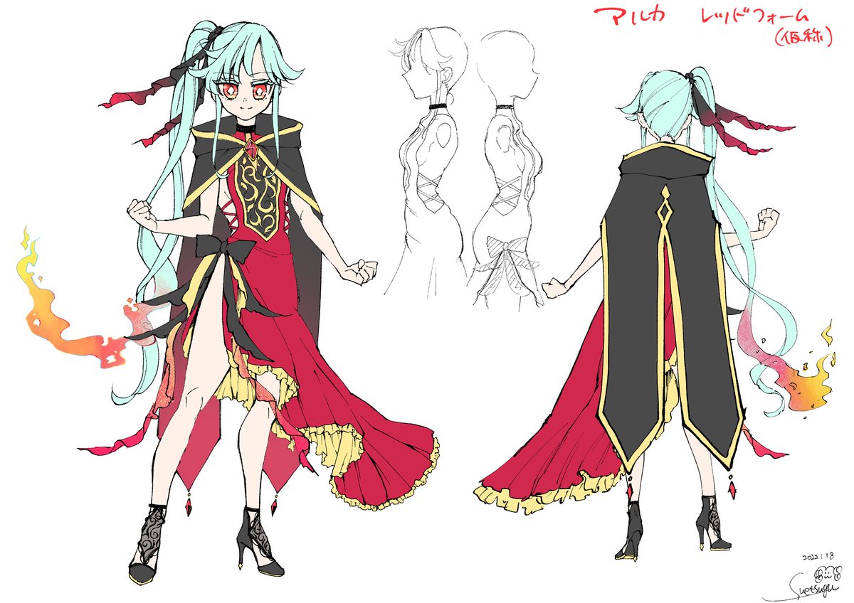 真優氏【@zgmf_x11d 】から依頼を下さってお仕立てさせて頂いたアルカちゃん✨今日で1年なんですって🥳💖
1年を記念して新しいお衣装もお仕立てしましたわよゾ❤️🔥 