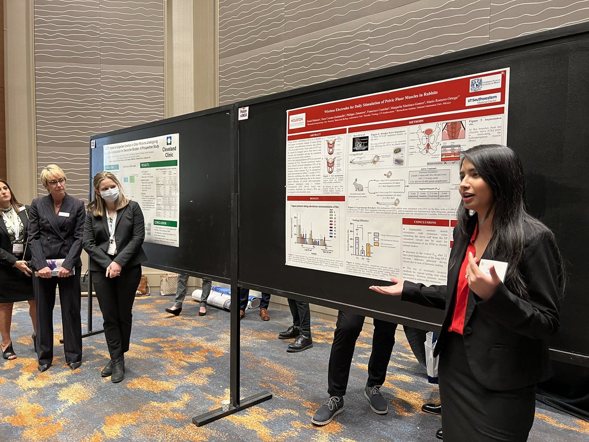 Farial_Rahman_'s tweet photo. Had an amazing time presenting at the @sufuorg 2022 winter meeting. It’s been great to represent the @RomeroLabUH and to see the amazing community of people working towards achieving better pelvic health. 
#SUFU22 #pelvichealth #neuromodulation #SUI #incontinence https://t.co/LtZ76L8L8T
