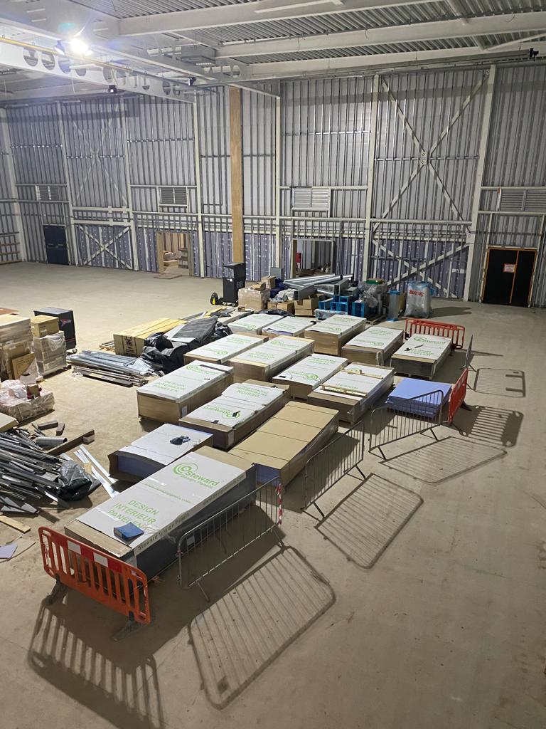 CampusMelksham's tweet photo. Another week of great progress on site. It is so exciting to see the internal and external spaces coming to life.  🙂 @Sport_England https://t.co/vZgDMuDpte