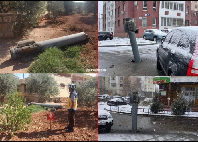 lbrahim00624's tweet photo. From the Russian BM Smirch 30 missile launcher.
 Maarat al-Numan (#Syria /September 2019)
 #Kharkiv (#Ukraine / 2022)
  Saying that Russia is bombing civilians is like saying that the sun rises in the east. https://t.co/VVY4sECjyv