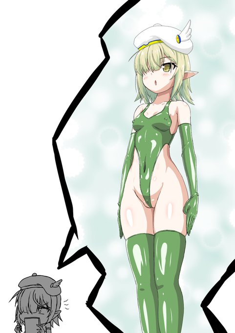 凄いものを頂いてしまったので試し描きのハイグレ人間Aoiちゃんです 