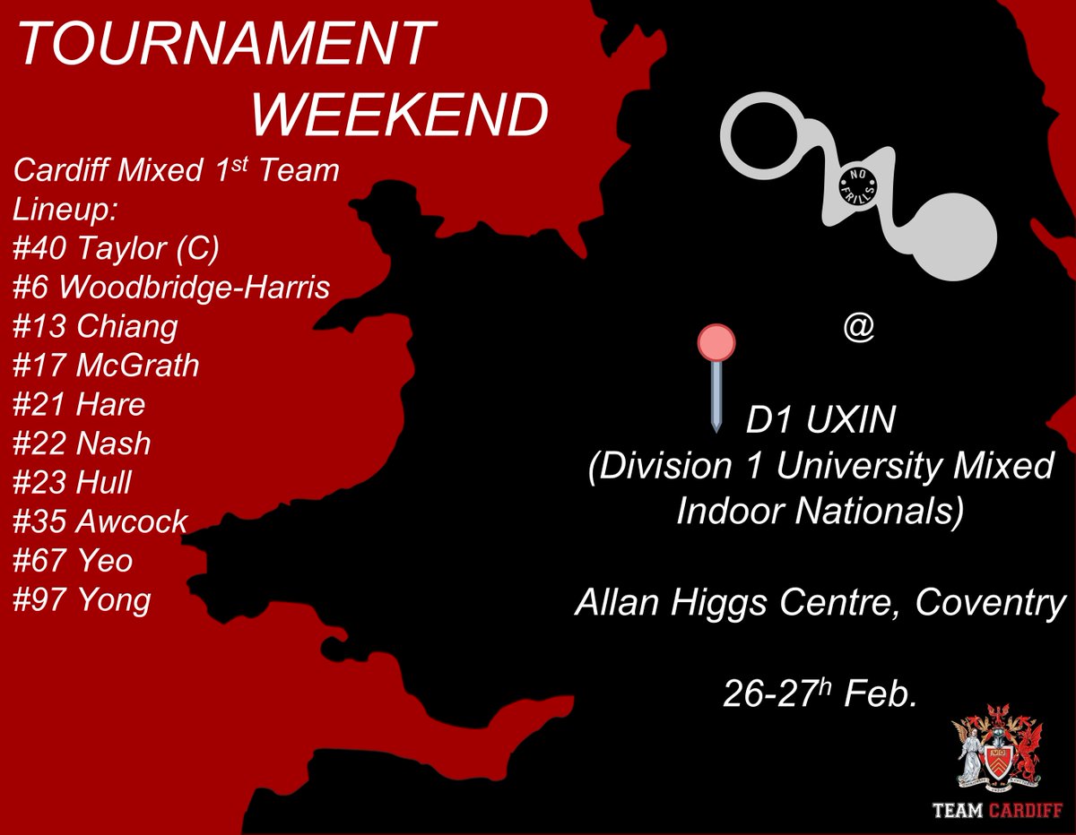 Mixed nats. Here. We. Go.
LET'S GO CARDIFF!
#WRWB #TeamCardiff