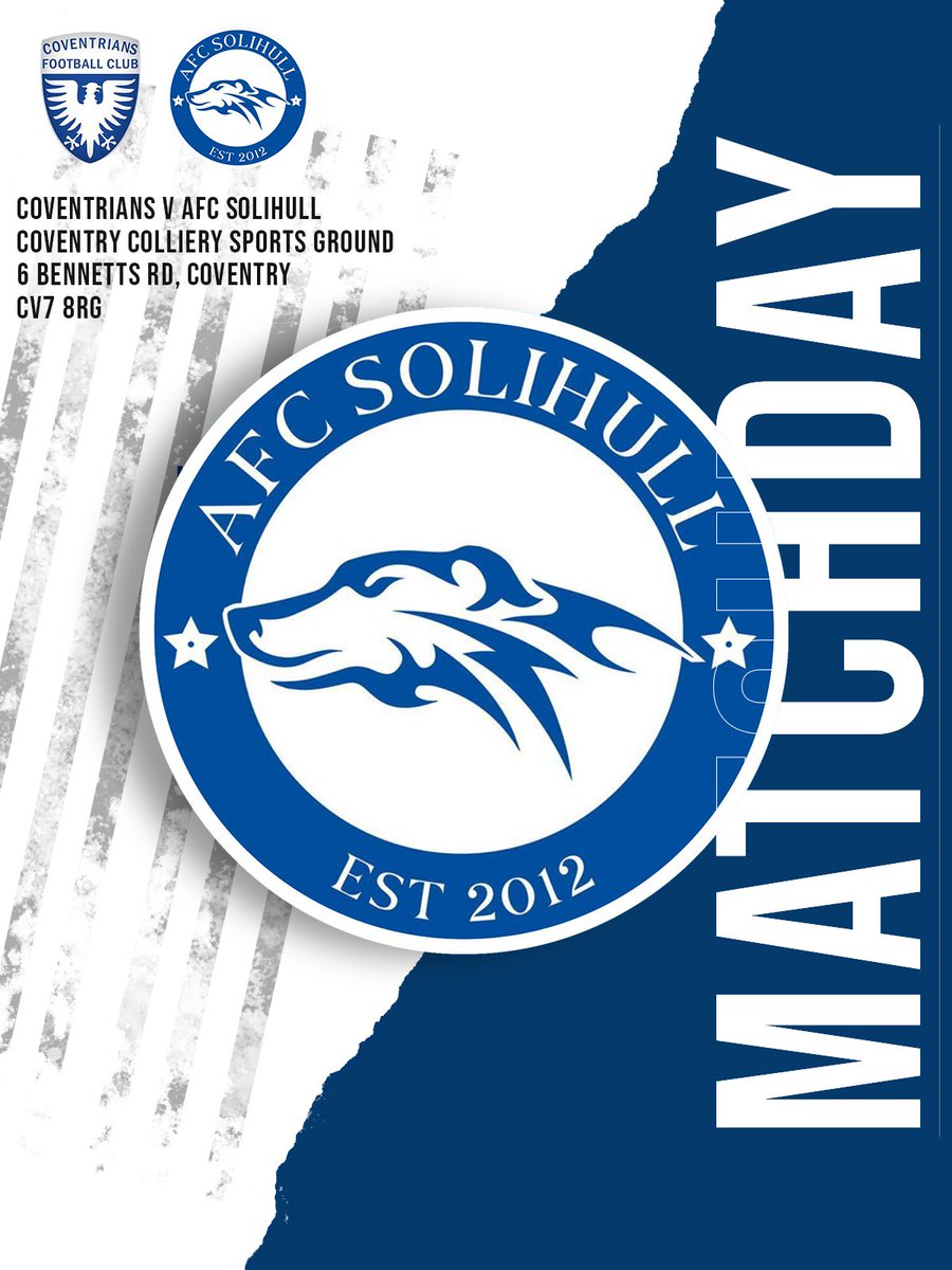 ⚽️ 𝗠𝗔𝗧𝗖𝗛𝗗𝗔𝗬 ⚽️

Join us today at Coventry Colliery Sports Ground to see us take on <a href="/coventriansfc/">Coventrians FC</a> at 3pm.

🏆 <a href="/MidlandLeague/">Capelli Sport Midland Football League</a> 
🆚 <a href="/coventriansfc/">Coventrians FC</a> 
⏰ 15:00PM
📍 Coventry Colliery Sports Ground - 6 Bennetts Rd, Coventry CV7 8RG
🎟 Tickets on The Gate