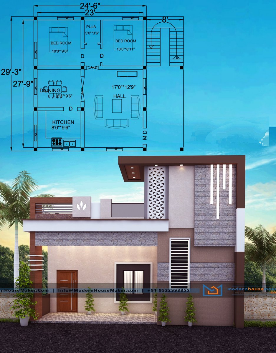 modernhousemake's tweet photo. Yupp !! Your dream house design is here , Need best designs just call us on +91-9522998855.
Mail - info@modernhousemaker.com
#indorizayka #architecture_best #architectuur
#architecture_view #architecturedesign
#modernarchitecture #housexteriors
#interiordesign #homedesign https://t.co/poWLOAJHXI