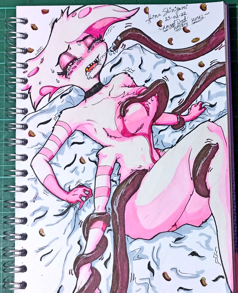 lina_iris's tweet photo. ¡por fin! me tarde pero están ya los dos dibujos, espero les guste, los dejo para que trabaje su imaginación 😈🍓disfruten.
#hazbinhotelfanart #fanart #strawberrypimpalastor #radiodemon #radiodust #angeldustfanart #alastorfanart  #strawberrypimp #imagination #hazbinhotelnsfw https://t.co/iP3sipVjYP