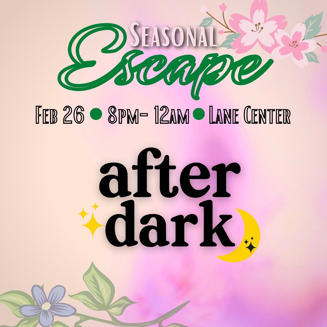 FSUAfterDark's tweet photo. Are you ready for a Seasonal Escape?

Join us TONIGHT for a Season Escape in the Lane University Center 8pm - 12am. Come for the food, stay for the exciting activities we have in store you!!!

#comeseeus #seeyouthere #frostburgstateuniversity #FSUAfterDark https://t.co/rhrPrNhKG5