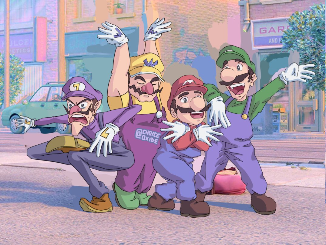 Mario And Luigi Vs Wario And Waluigi
