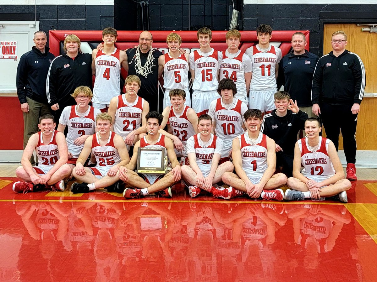 Monroe Boys Basketball (@monroeboyshoops) on Twitter photo FINAL
Monroe - 54
Portage - 45
The Cheesmakers are Badger West Conference Champions! <a href="/leuzing12/">Carson Leuzinger</a> with 22 points, <a href="/JtSeagreaves/">JTSeagreaves</a> with 17 points and <a href="/Tmarkham21/">Tucker Markham</a> with 7 points. #wisbb
The Cheese are back in action Friday in Monroe vs. winner of Sauk/Baraboo. FINAL
Monroe - 54
Portage - 45
The Cheesmakers are Badger West Conference Champions! <a href="/leuzing12/">Carson Leuzinger</a> with 22 points, <a href="/JtSeagreaves/">JTSeagreaves</a> with 17 points and <a href="/Tmarkham21/">Tucker Markham</a> with 7 points. #wisbb
The Cheese are back in action Friday in Monroe vs. winner of Sauk/Baraboo.