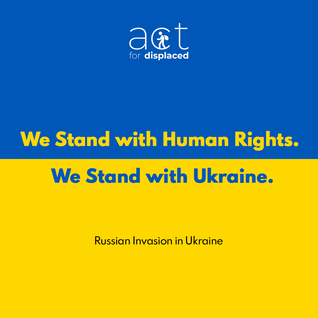 ActforDisplaced's tweet photo. 𝐖𝐞 𝐒𝐭𝐚𝐧𝐝 𝐰𝐢𝐭𝐡 𝐔𝐤𝐫𝐚𝐢𝐧𝐞 ✊ #UkraineRussiaCrisis
#UkraineUnderAttack #UkraineInvasion
https://t.co/KJMtAgR5nz https://t.co/NY2W5GeK8r