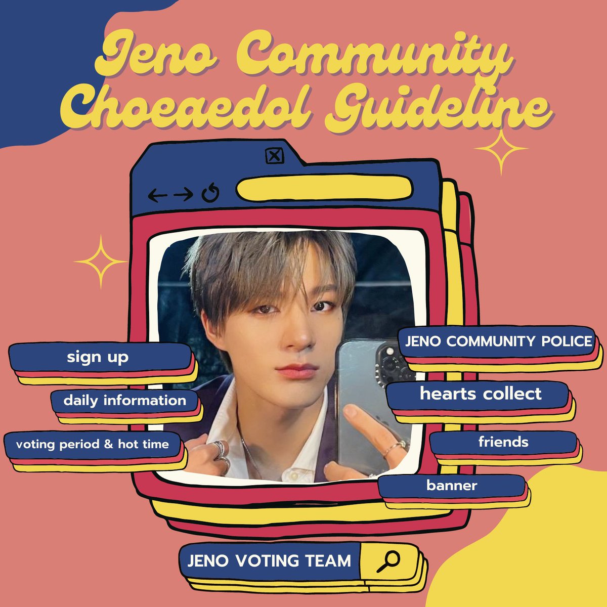 RoyalsVoteKuy's tweet photo. 👑 Jeno Community Choeaedol Guidelines 👑
by Jeno Voting Team
#JENO #NCTDREAM #NCT #NCT_JENO #JENOVOTINGTEAM #VoteForJeno #Jenozone https://t.co/sfEnIrgio7