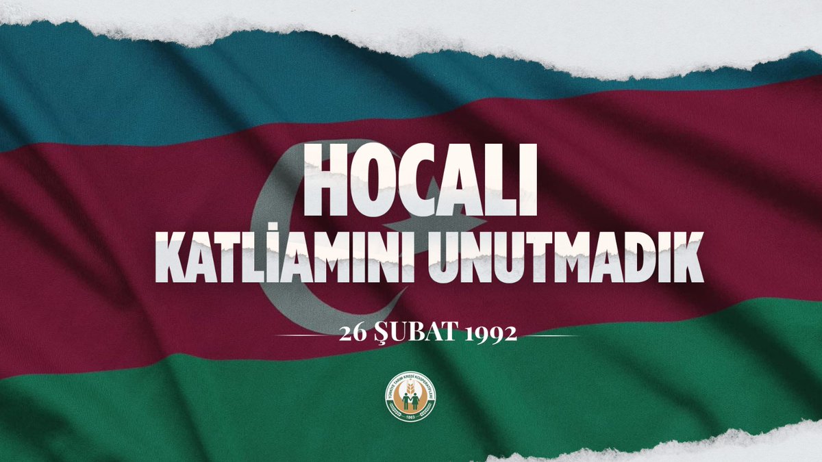 30 yıl önce tüm dünyanın gözü önünde Ermeni kuvvetleri tarafından Azerbaycan’ın Hocalı kasabasında gerçekleştirilen katliamda şehit olan kardeşlerimizi saygı ve rahmetle anıyoruz. Ruhları şad olsun. Unutmadık, unutmayacağız... 
#HocalıKatliamı