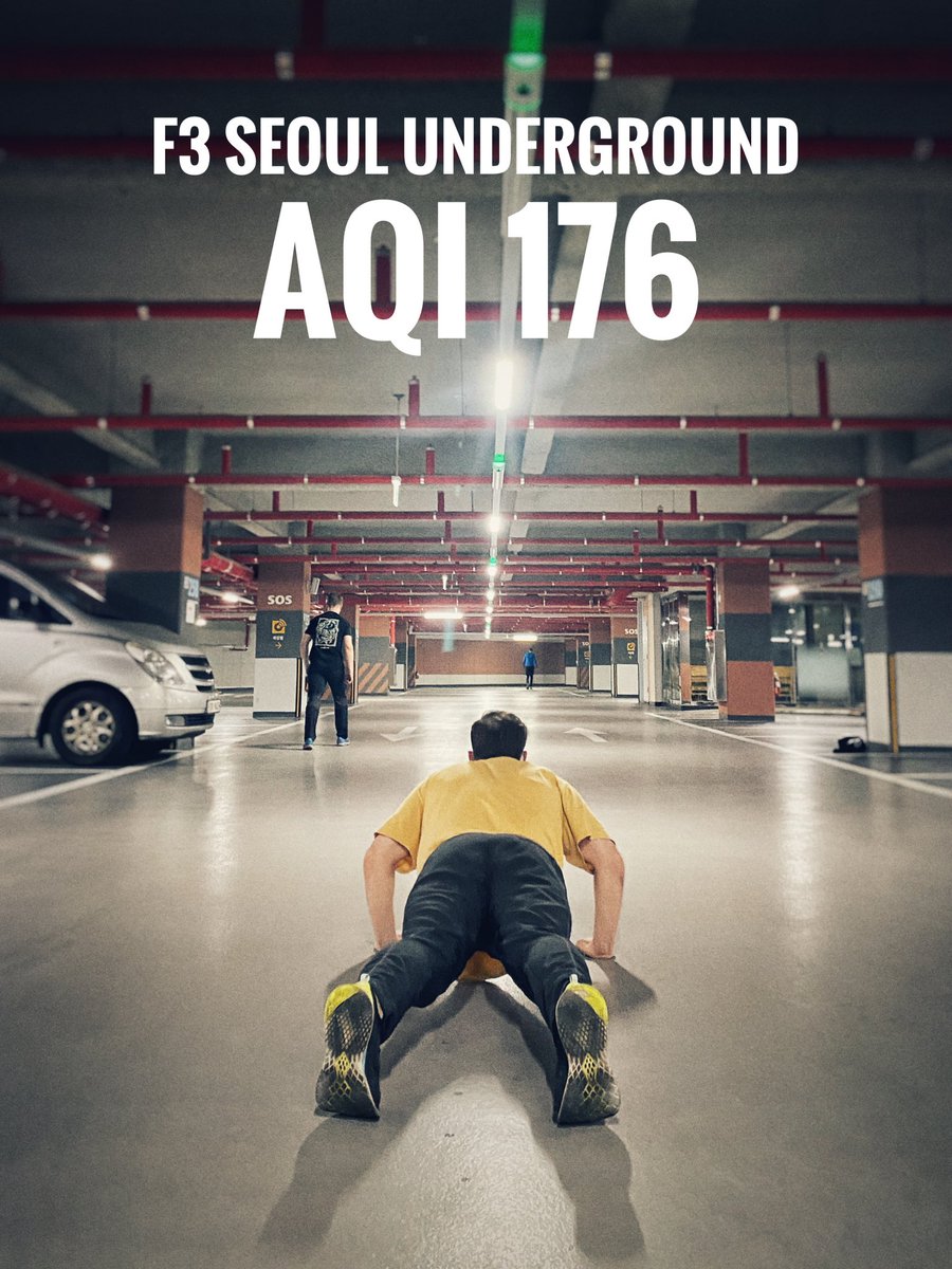 Once again, bad air quality has forced <a href="/F3Seoul/">F3 Seoul</a> underground. While we miss the benefits of life above ground, we have adapted quite well to subterranean beatdowns. 

#consistency #commitment #community <a href="/F3Nation/">F3</a> <a href="/F3Expansion/">F3 Nation Expansion</a> #SYITG #Seoul #Korea