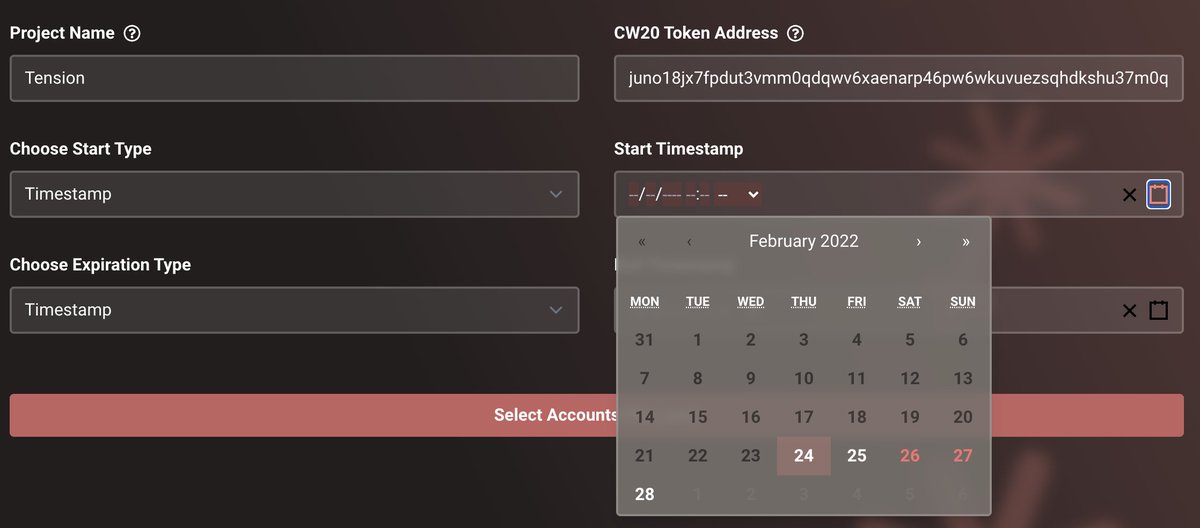 junotools's tweet image. Updates 🪄

Junotools the swiss-army knife has now better user experience test.juno.tools. 

You can upload your airdrop configuration using CSV file format. 📤

Search for airdrops with search bar  🔎

Pick a date using our cool calendar window 📅 
 #JUNOTOOLS #Juno