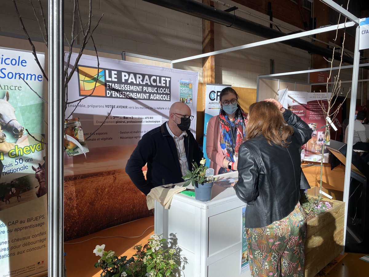 CfppaLeParaclet's tweet photo. Si vous souhaitez des informations sur nos #formations professionnelles #agricoles, nous sommes encore présents pour vous renseigner aujourd'hui jusqu'à 17h, au Salon de L'@Etudiant #Alternance, #Apprentissage et Métiers à Mégacité #Amiens (Hall Marquenterre). 
A bon entendeur ! https://t.co/WLL7dSYiNH