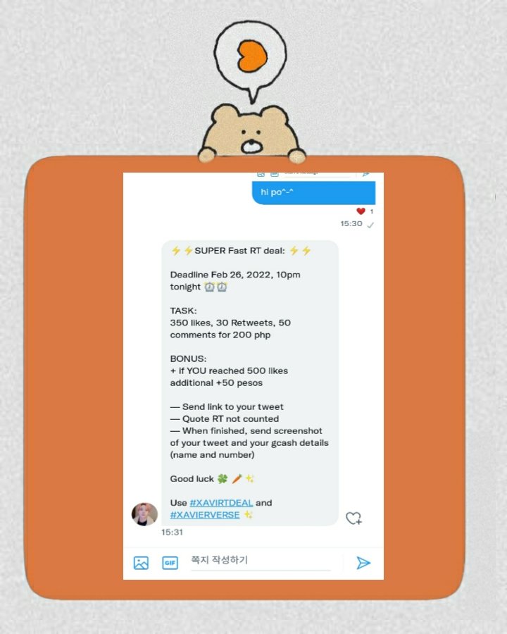 deobious's tweet photo. 🍁 #XAVIRTDEAL
#XAVIERVERSE
hello po! i got a super fast rt deal from @xavierverse (thank you po😳💗) i would really appreciate your likes, retweets, and comments on this tweet·ᴗ· let's help each other reach our goal po hehe thank you!💗 https://t.co/bRAf5b4ga8
