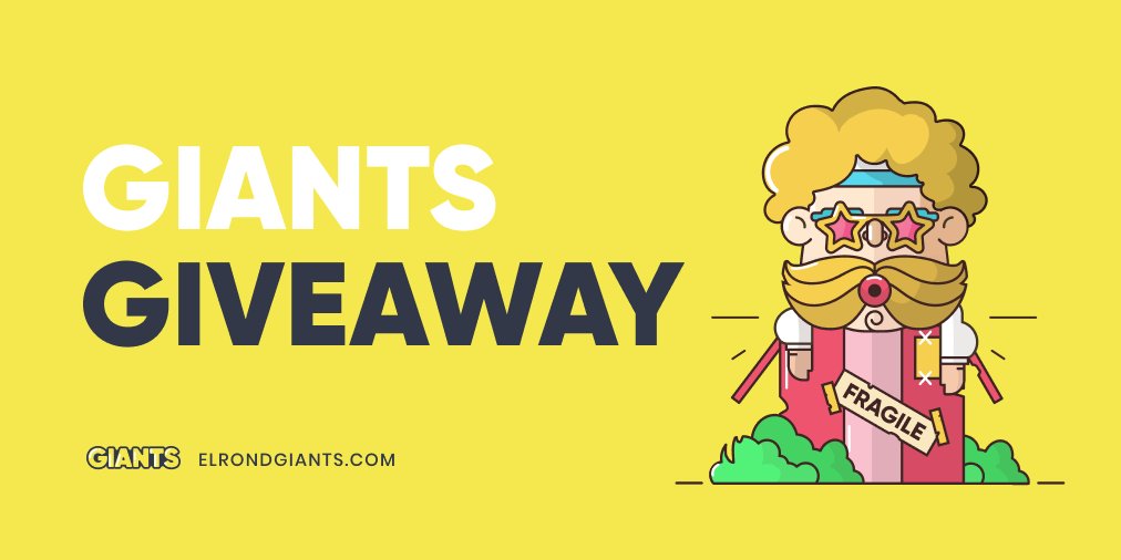 ⚡🎉NFT GIVEAWAY🎉⚡ 

Prize:
🎁 1× Giants NFT to 1 lucky winner ($100)

Rules:
1️⃣ Follow @ElrondSanta &amp; @elrondgiants
2️⃣ Like &amp; Retweet this post
3️⃣ Join: Discord discord.gg/v23VU2Pw6h
4️⃣ Tag 3 friends &amp; your discord handle

⏳24h

#Elrond #ElrondNFT #ElrondNFTs #ElrondNetwork