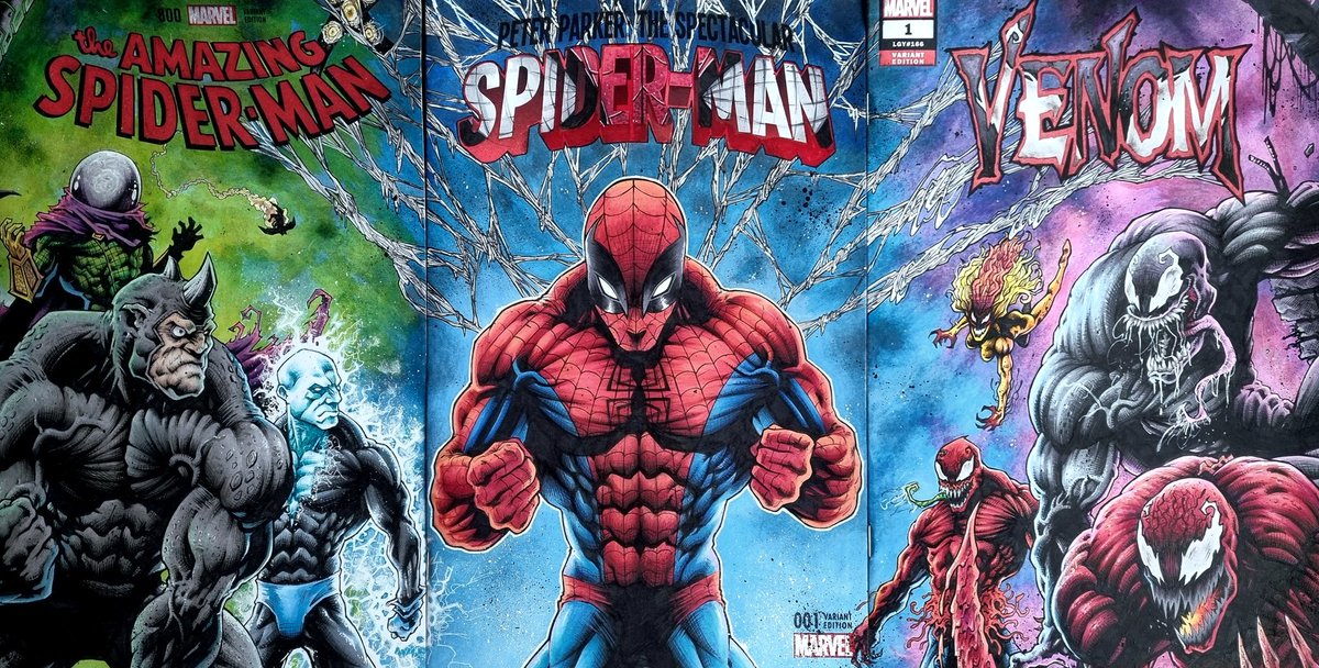 Wilbo1983's tweet photo. Some sketch cover madness going on. Spidey looking hench as fuck 🤘🤘🤘

#Marvel #MarvelComics #Venom #comics #copic #sketches #markerart https://t.co/ju9lMRwgrH