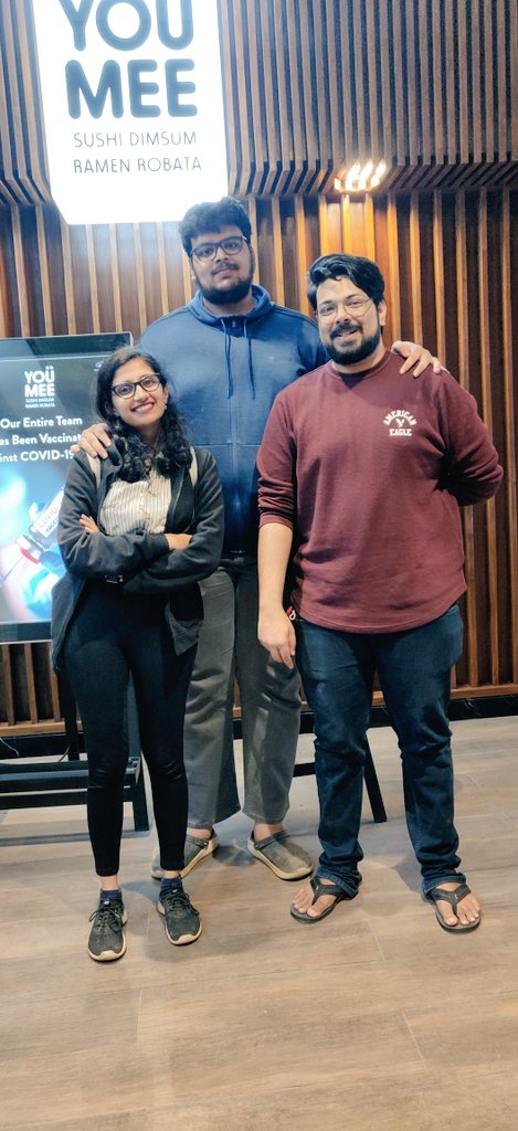 PeepoPappus Bangalore Branch decided to meet up for dinner yesterday 🍣🍜🍱