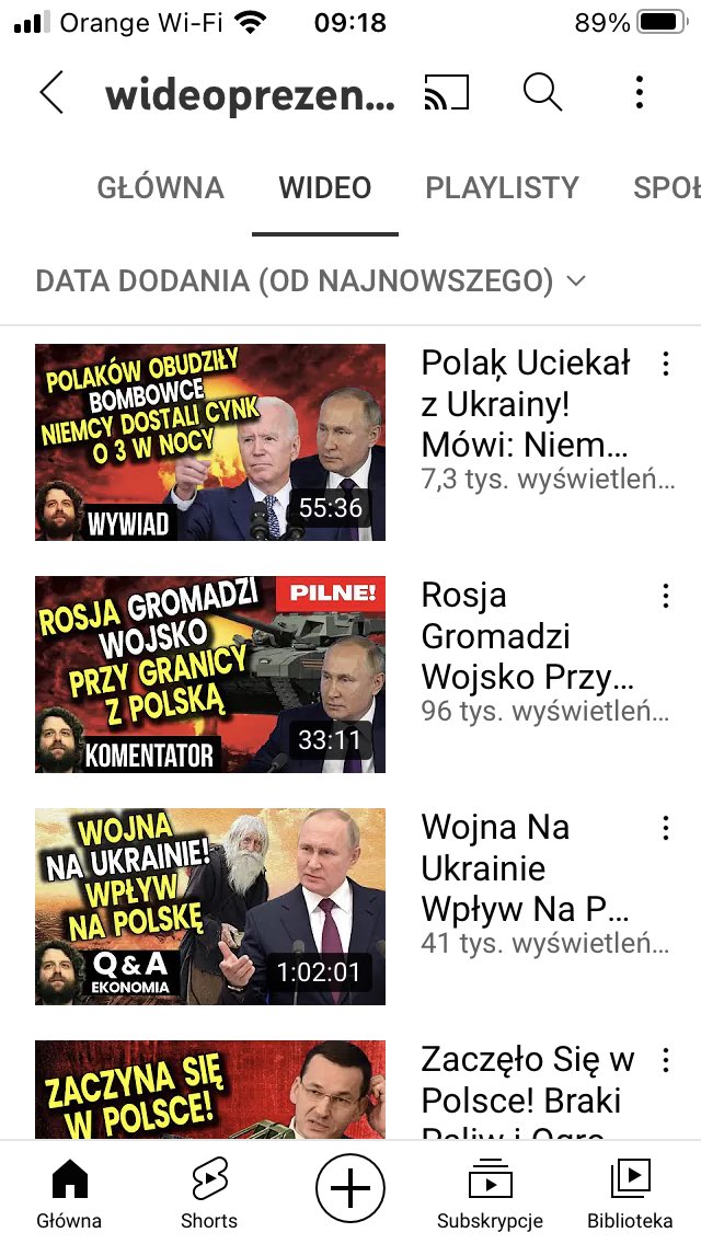 misiek_86's tweet photo. Niejaki Ator postanowił być użytecznym idiotą i kolportować rosyjską propagandę do dzieciaków. Wejdźcie proszę na jego kanał i zgłoście ostatnie kilka wideo jako "SPAM lub treści wprowadzające w błąd".

https://t.co/194jQ6GCh1 https://t.co/ZwRDi0BGlU