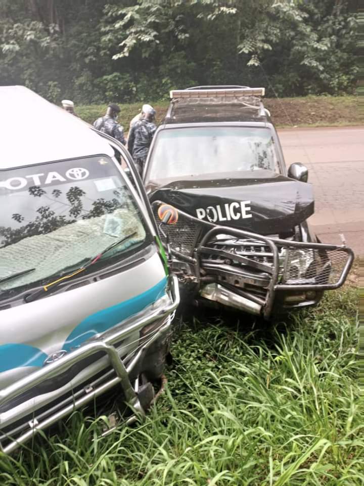 This nonsense of police lead cars driving on the wrong side of the road has to stop. Having right of way is not the same as driving on the wrong side of the road.