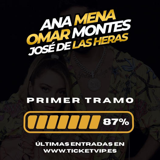 TerritorioMusi's tweet photo. 😍 BRUTAL! Entradas del primer tramo AGOTADAS para disfrutar de @AnaMenaMusic, #OmarMontes y #josedelasheras... WOW!
¡Todavía puedes conseguir la tuya en @ticketvip .es a 18€ + gastos de gestión! 💣
Corre!! En los próximos días SUBE EL PRECIO!
#territoriomusical #mapacheevents https://t.co/PLUItdew6o