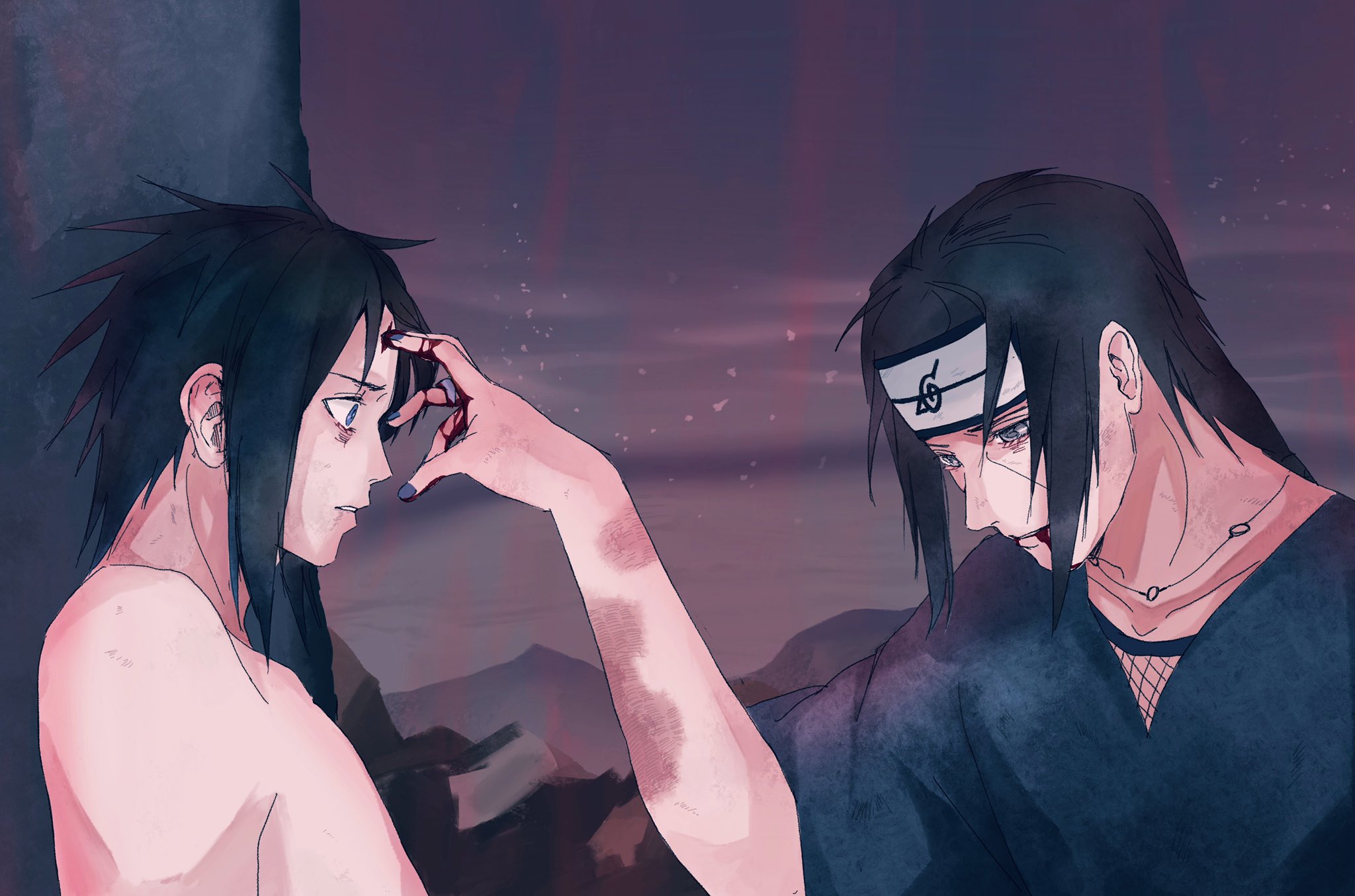 菫すみれ 許せ サスケ これで最後だ Naruto ナルト Itachi Sasuke ナルトの名場面を描きました T Co 33iai3vuye Twitter