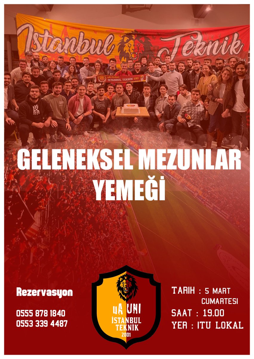 Bizler için yılın en önemli etkinliği olan Geleneksel Mezunlar Günümüze tüm mezunlarımızı ve arkadaşlarımızı bekliyoruz. 5 Mart Cumartesi görüşmek üzere.