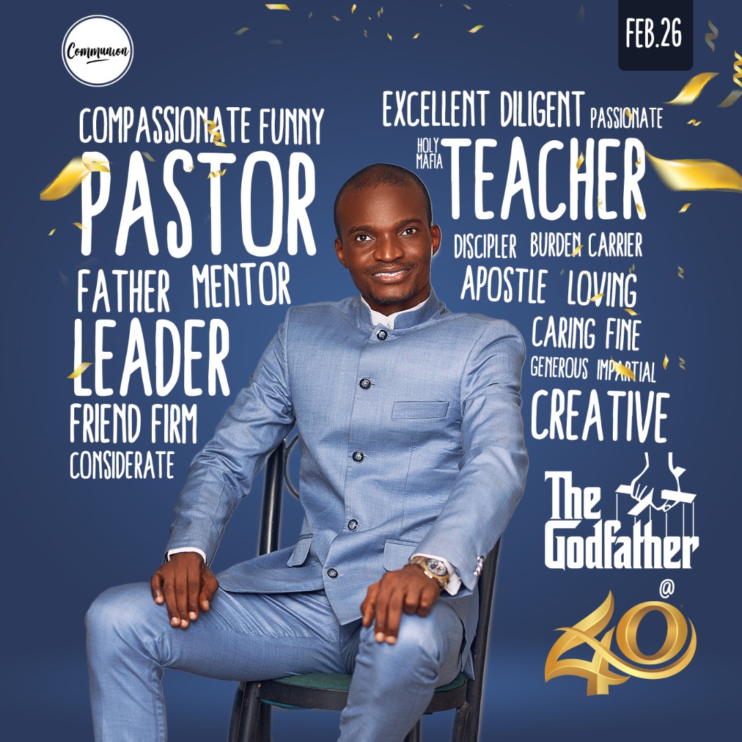 Thank you sir for your impactful teachings, i found peace and family when i joined Communion Christian center, to our one and only PT aka Dj Topsy😂 @topeawofisayo May God reward you mightly for your labour of love over us. Happy birthday sir. 
#thetopeawofisayo
#Godfatherat40
