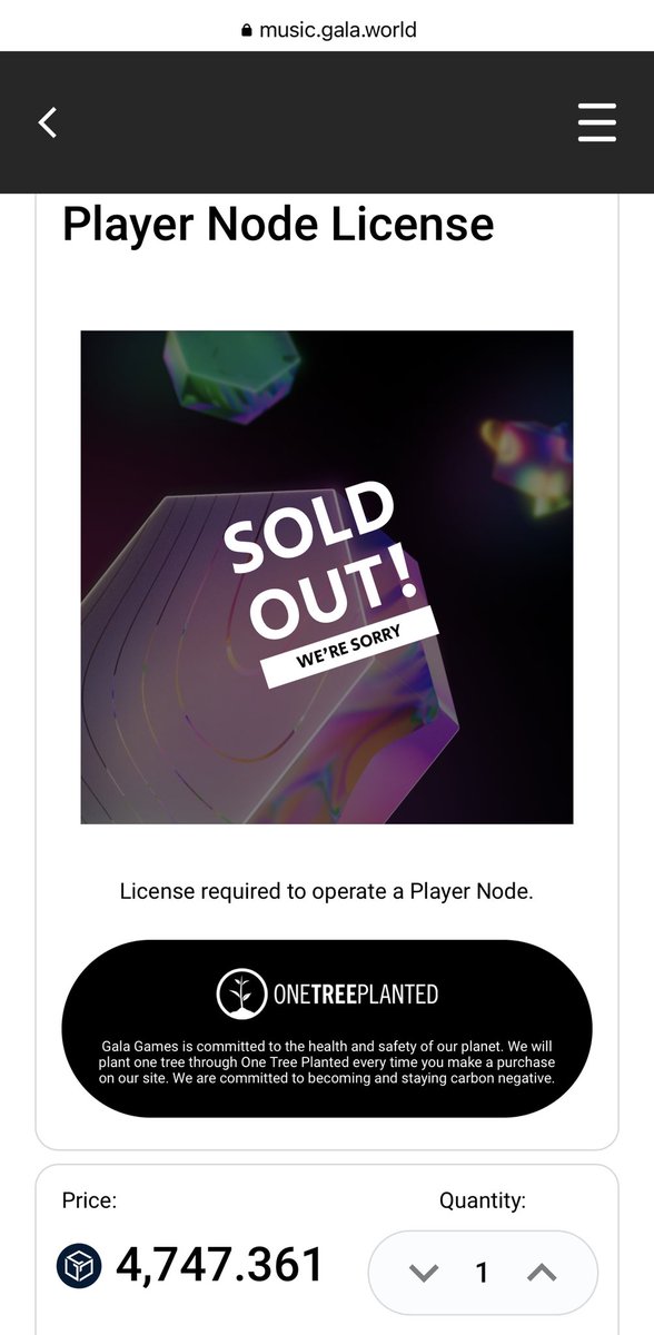 BronzieEth's tweet photo. @GoGalaMusic player nodes are #Soldout! Hope you were be a part of the network at that price point ๐ฅ
#NodeLife #galanodes #galamusic https://t.co/W3wpoCMhuS