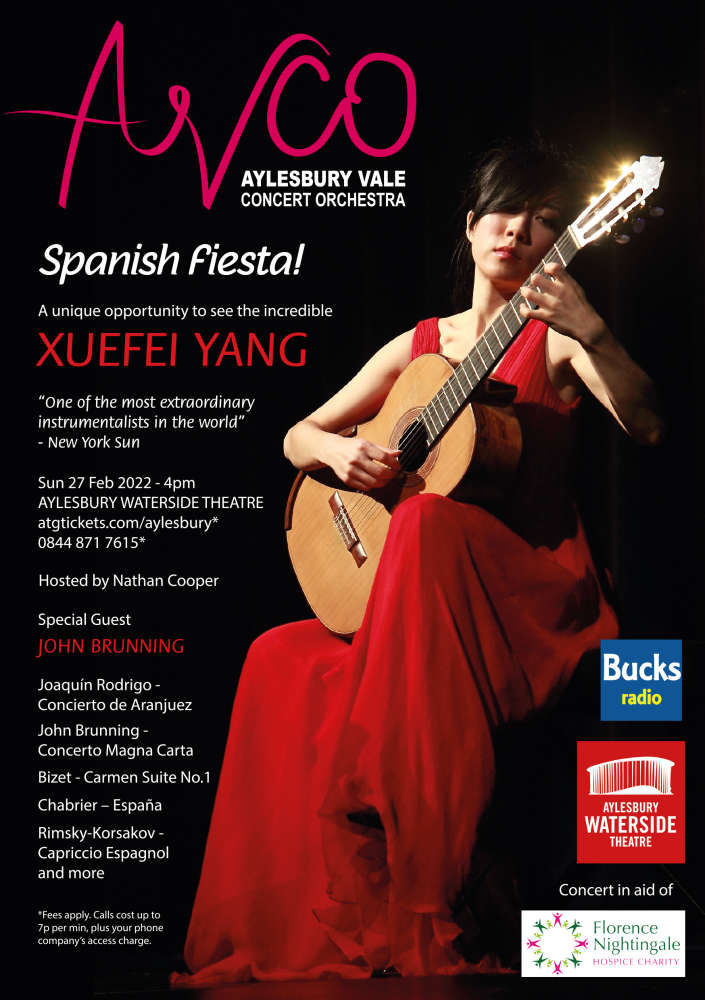 Join <a href="/njcooper1975/">Nathan Cooper</a> tomorrow from 4pm <a href="/TheWaterside1/">Aylesbury Waterside</a> for a fabulous concert from <a href="/ConcertVale/">Aylesbury Vale Concert Orchestra</a>. The Spanish Fiesta will raise money for <a href="/fnhcofficial/">Florence Nightingale Hospice Charity 💙</a>. Tickets available here bucks.radio/community/even…