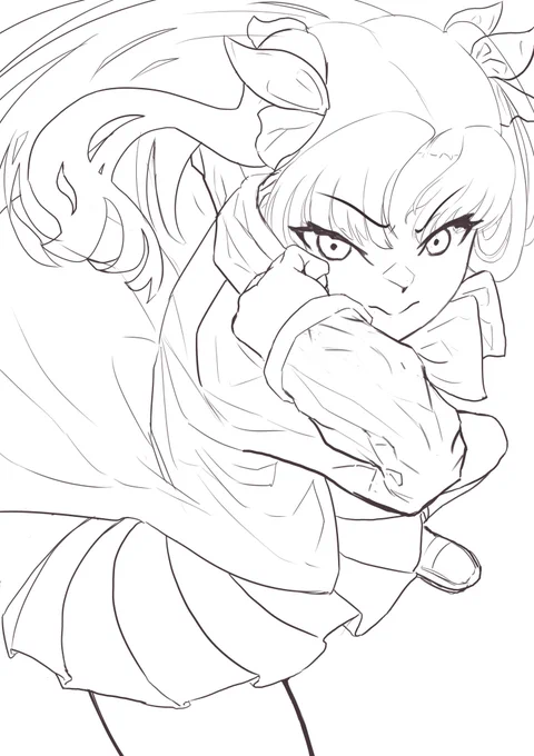 #FateStayNight ラフと線画 