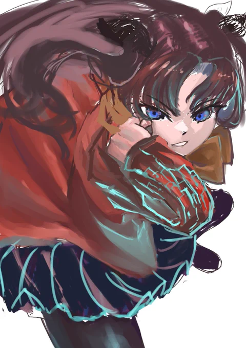 #FateStayNight ラフと線画 