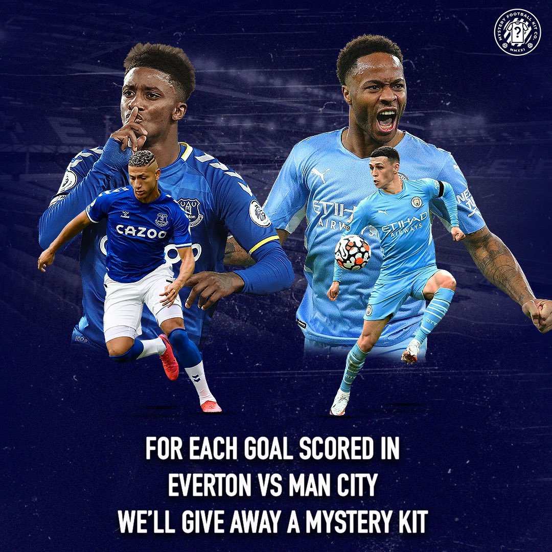 MysteryFootyco's tweet photo. 🚨 GIVEAWAY 🚨 

For each goal scored in the Everton vs Man City game we’ll give away a mystery football kit box 📦🔥

To enter-

1️⃣Follow @MysteryFootyco 

2️⃣ Retweet 🔁

Good Luck 🤞 

Winner announced tomorrow 📅 https://t.co/eKUVLbVzhw