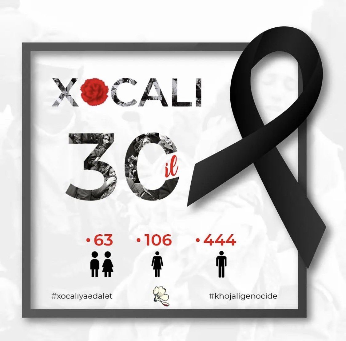 IntersertGlobal's tweet photo. We commemorate with deep sorrow 613 innocent #Azerbaijanis brutally killed within one night by the #Armenian armed forces 30 years ago on #26February #JusticeForKhojaly #StopArmenianAggression https://t.co/7IOfcnKIde