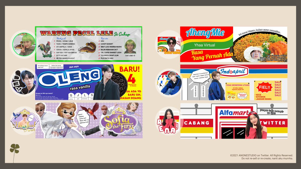 anonestudio's tweet image. ㅤ
A retweet will be highly appreciated! 💖

Halo! Hari ini aku OPEN santai dengan katalog terlampir, dari lucu sampai jamet. Untuk detailnya bisa cek utas ini, ya. 🌻✨ ㅡ #zonaba #zonauang 
ㅤ